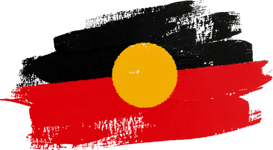 Rough Brushstroke Aboriginal Flag